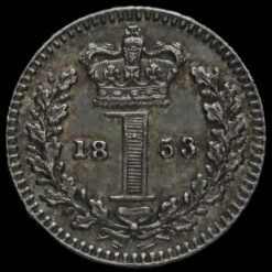 1853 Queen Victoria Young Head Silver Maundy Penny Reverse