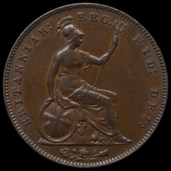1857 Queen Victoria Young Head Copper Penny Reverse