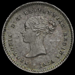1878 Queen Victoria Young Head Silver Maundy Twopence Obverse