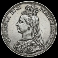 1887 Queen Victoria Jubilee Head Silver Crown Obverse