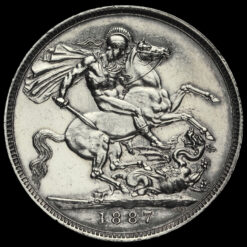 1887 Queen Victoria Jubilee Head Silver Crown Reverse