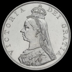1887 Queen Victoria Jubilee Head Silver Double Florin Obverse