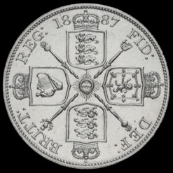 1887 Queen Victoria Jubilee Head Silver Double Florin Reverse