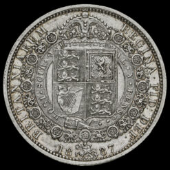 1887 Queen Victoria Jubilee Head Silver Half Crown Reverse