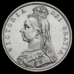1887 Queen Victoria Jubilee Head Silver Half Crown Obverse