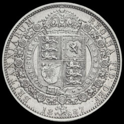 1887 Queen Victoria Jubilee Head Silver Half Crown Reverse