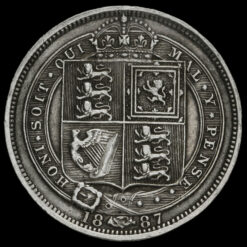 1887 Victoria Jubilee Head Sixpence Reverse