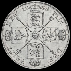 1888 Queen Victoria Jubilee Head Silver Double Florin Reverse