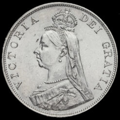 1890 Queen Victoria Jubilee Head Silver Double Florin Obverse