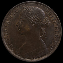 1892 Queen Victoria Bun Head Penny Obverse
