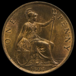 1897 Queen Victoria Veiled Head Penny Reverse