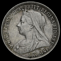 1898 Queen Victoria Veiled Head Silver Shilling Obverse
