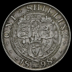1898 Queen Victoria Veiled Head Silver Shilling Reverse