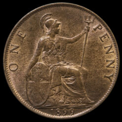 1899 Queen Victoria Veiled Head Penny Reverse