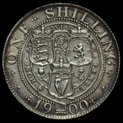 1900 Queen Victoria Veiled Head Silver Shilling Reverse