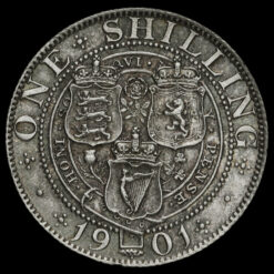 1901 Queen Victoria Veiled Head Silver Shilling Reverse