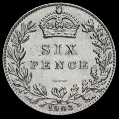1903 Edward VII Silver Sixpence Reverse
