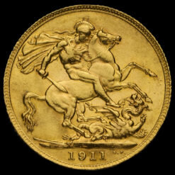 1911 George V Gold Full Sovereign Reverse