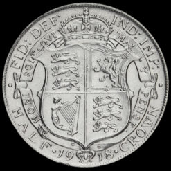 1918 George V Silver Half Crown Reverse