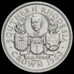 Southern Rhodesia 1953 Silver Crown Reverse