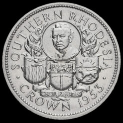 Southern Rhodesia 1953 Silver Crown Reverse