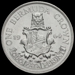Bermuda 1964 Elizabeth II Silver Crown Reverse