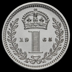 1965 Elizabeth II Silver Maundy Penny Reverse