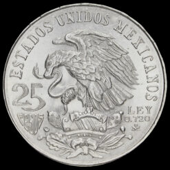 Mexico 1968 Olympic Games Silver 25 Pesos Obverse