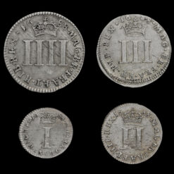 1688 James II Early Milled Silver Maundy Set Reverse