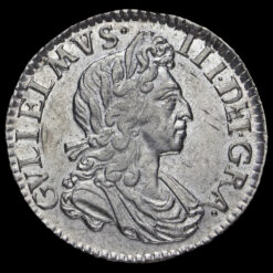 1701 William III Early Milled Silver Maundy Threepence Obverse