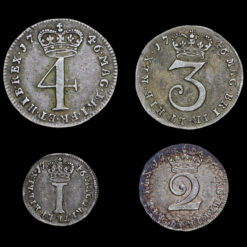 1746 George II Early Milled Silver Maundy Set Reverse