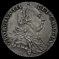 1787 George III Early Milled Silver Shilling Obverse
