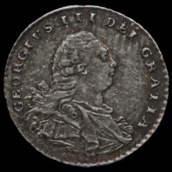 1800 George III Early Milled Silver Maundy Penny Obverse