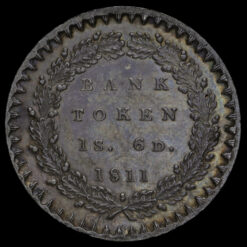 1811 George III Silver Eighteenpence Bank Token Reverse