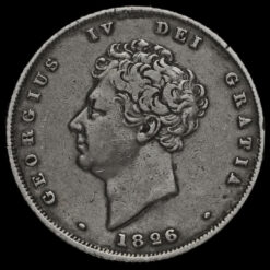 1826 George IV Milled Silver Shilling Obverse