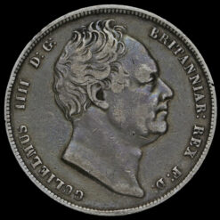 1837 William IV Milled Silver Half Crown Obverse