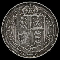 1887 Queen Victoria Jubilee Head Silver Shilling Reverse