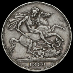 1890 Queen Victoria Jubilee Head Silver Crown Reverse