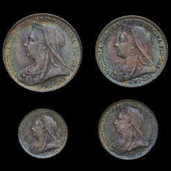 1901 Queen Victoria Veiled Head Silver Maundy Set Obverse