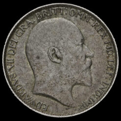 1910 Edward VII Silver Sixpence Obverse
