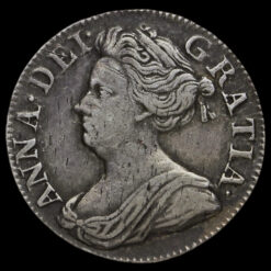 1710 Queen Anne Early Milled Silver Maundy Threepence Obverse