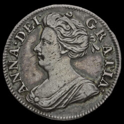 1710 Queen Anne Early Milled Silver Maundy Fourpence Obverse