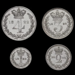 1822 George IV Milled Silver Maundy Set Reverse