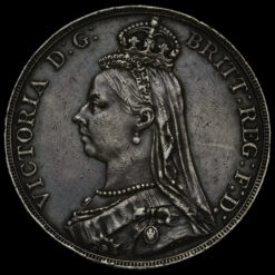 1887 Queen Victoria Jubilee Head Silver Crown Obverse