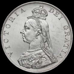 1887 Queen Victoria Jubilee Head Silver Double Florin Obverse