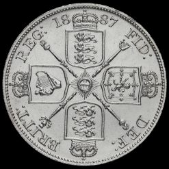 1887 Queen Victoria Jubilee Head Silver Double Florin Reverse