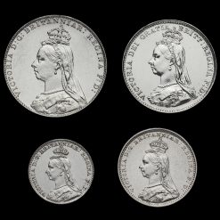 1888 Queen Victoria Jubilee Head Silver Maundy Set Obverse
