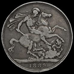 1889 Queen Victoria Jubilee Head Silver Crown Reverse