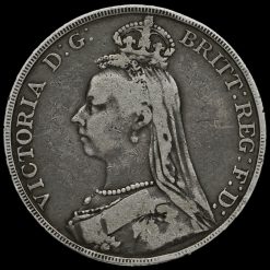 1889 Queen Victoria Jubilee Head Silver Crown Obverse