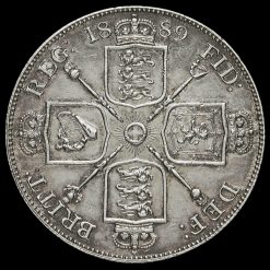 1889 Queen Victoria Jubilee Head Silver Double Florin Reverse